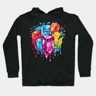 Retro Colorful Ice Cubes Hoodie